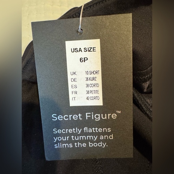 Rekucci Black pants with secret tummy control. Size 6P NWT - Picture 16 of 16